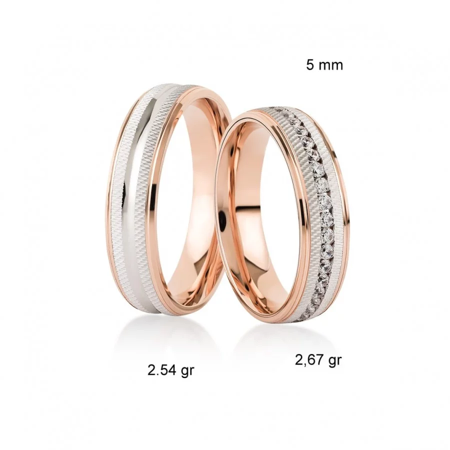 5 MM Bombeli Zeminli Alyans 5 MM Bombeli Zeminli Alyans